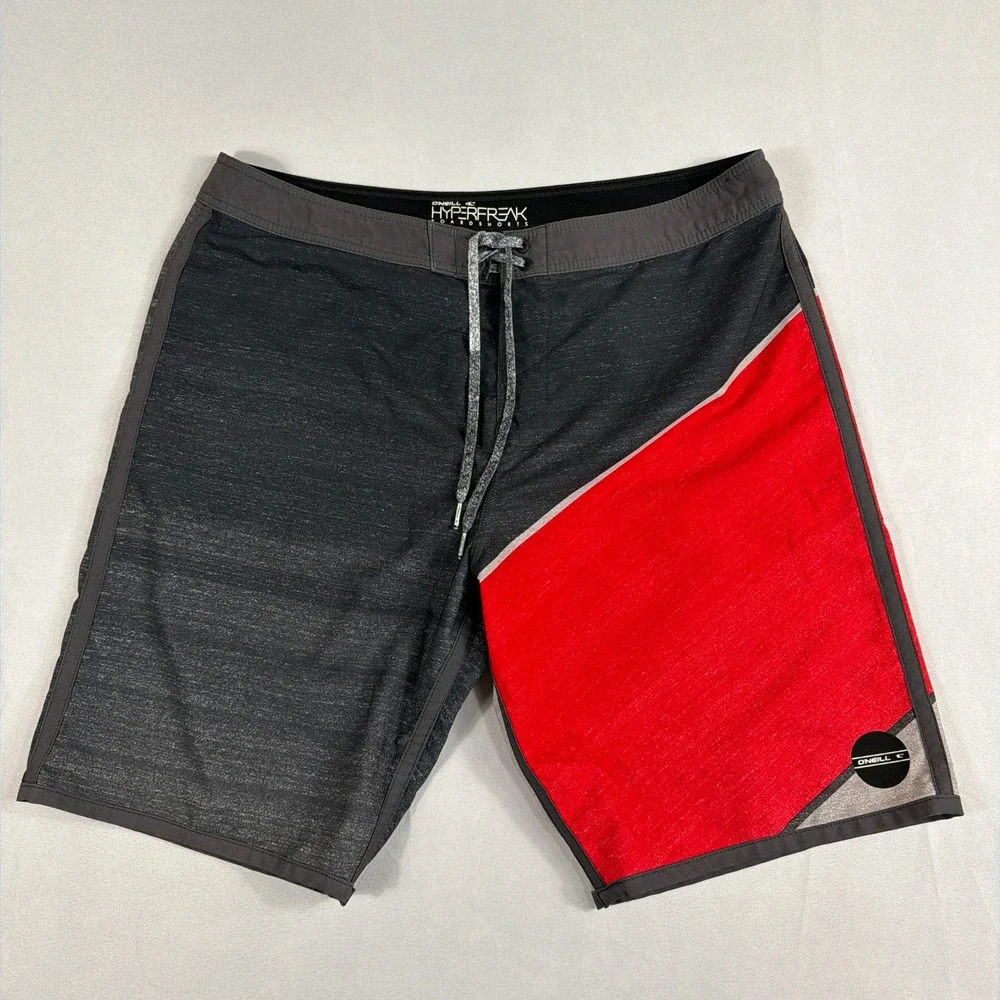 O'Neill Boardshorts Hyperfreak Stretch Colorblock Swim Trunks Men Size 36